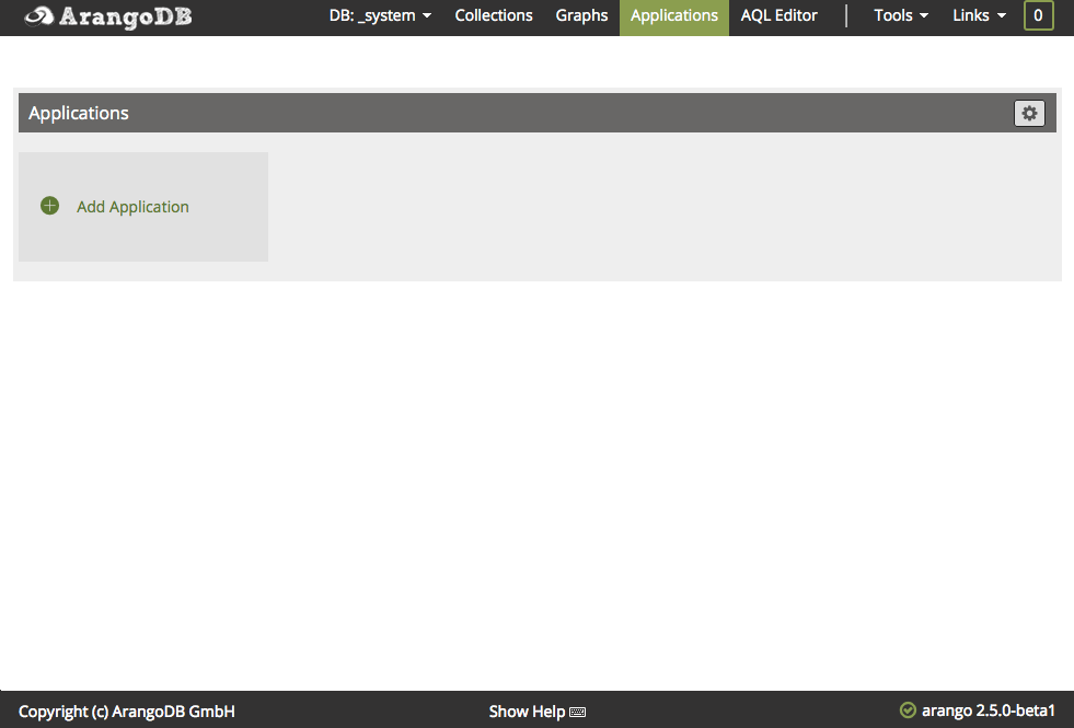ArangoDB WebInterface
